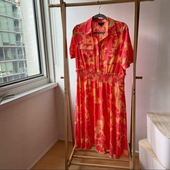 Halogen x Atlantic Pacific Orange Shirt Dress - Picture 5 of 11